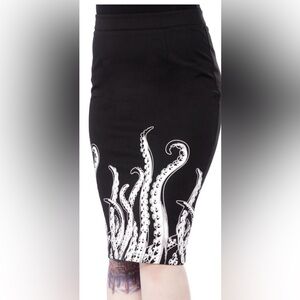 NWT - OOP Sourpuss Octopus pencil skirt XL